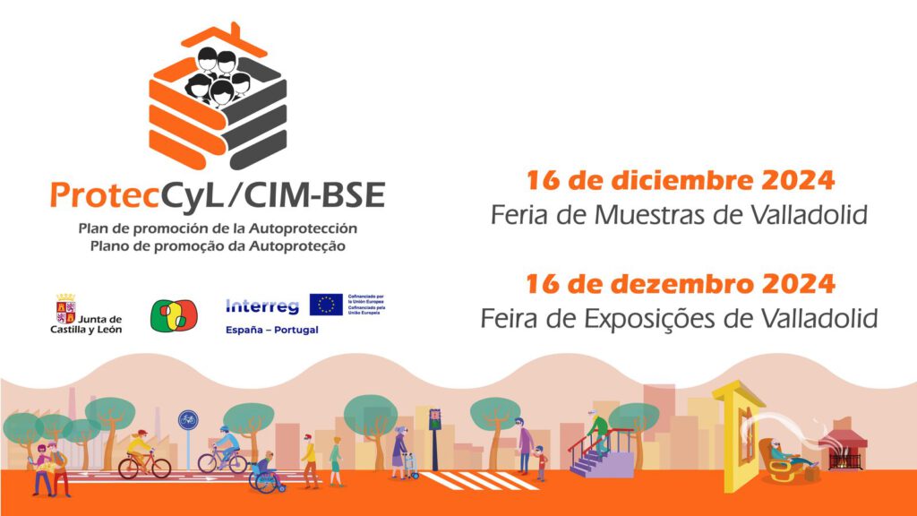 Pantalla de presentación de ProtecCyL en la Feria de Muestras de Valladolid, diciembre de 2024